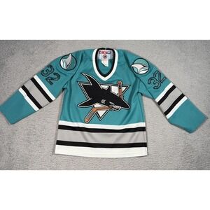 Vintage San Jose Sharks Arturs Irbe #32 Youth Jersey Boys S/M NHL Hockey CCM